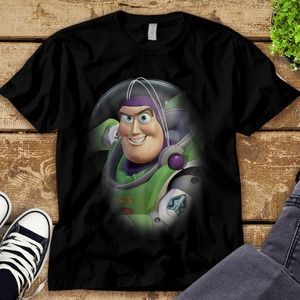 Disney Toy Story Buzz Lightyear Grin Graphic Unisex Tee Adult T-shirt Kid Shirt